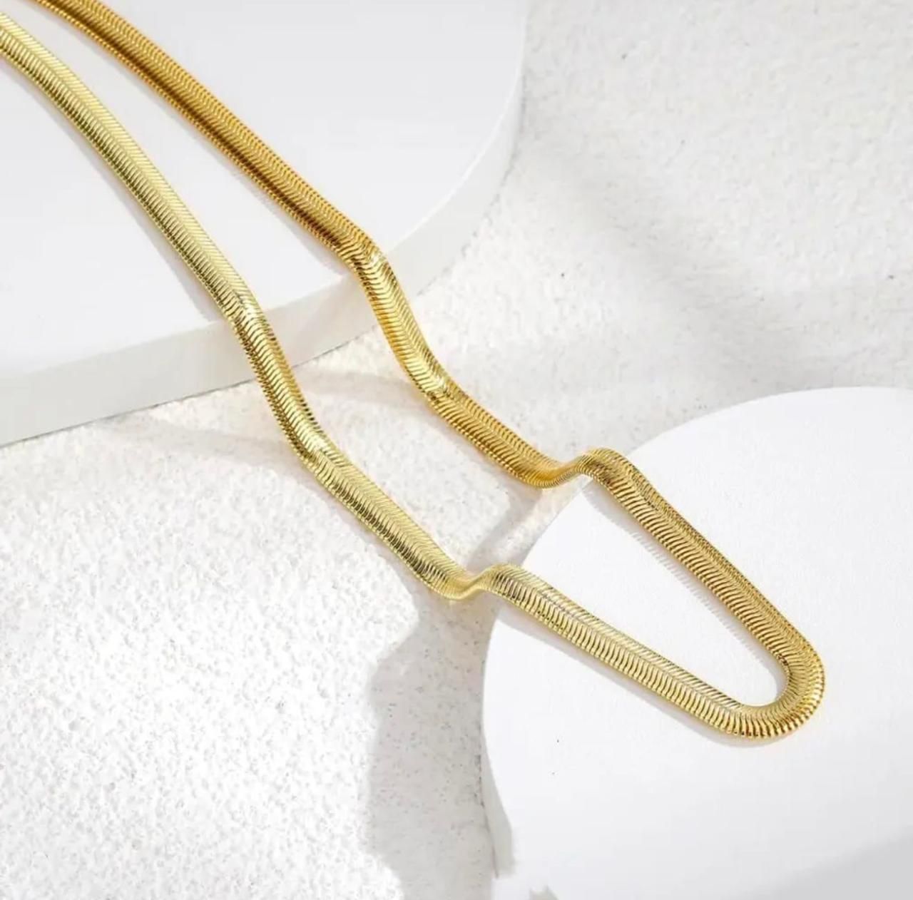 Anti Tarnish Golden Snake Chain