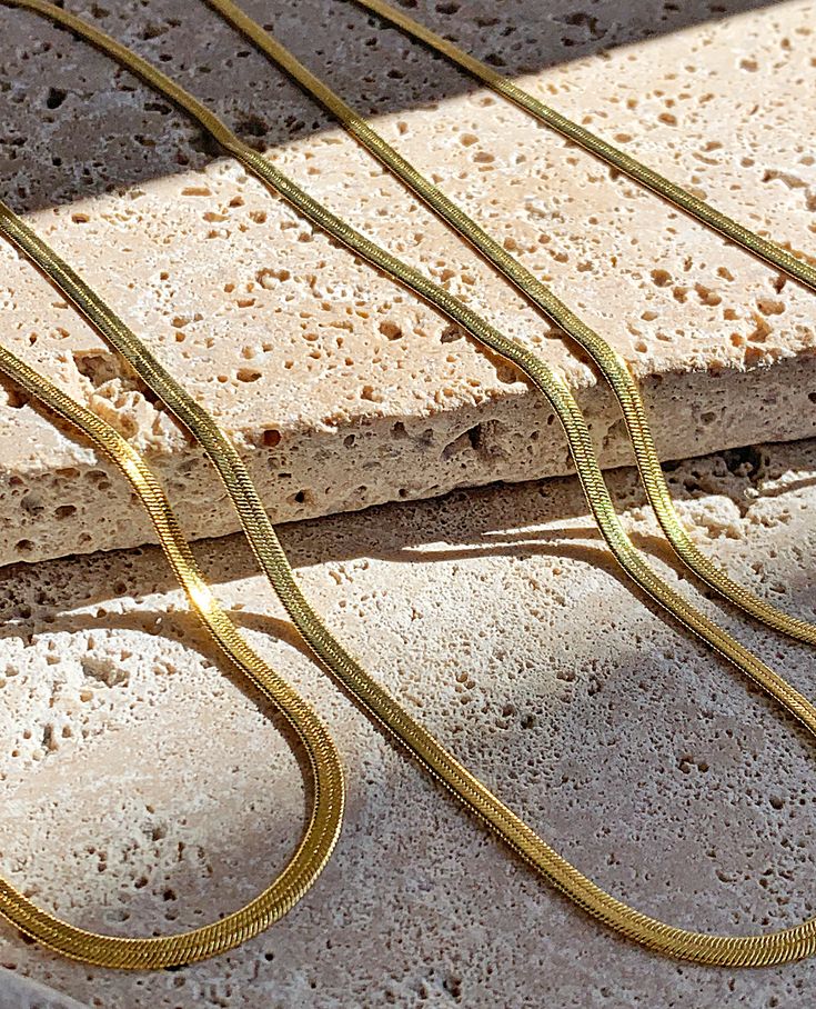 Anti Tarnish Golden Snake Chain